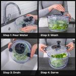 Large Multi-Use Salad Spinner with Drain and Bowl