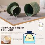 Vintage Green Ceramic Butter Keeper with Airtight Seal