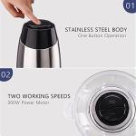 Homeleader 300W Electric Food Chopper with Glass Bowl