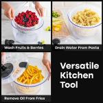 Large Multi-Use Salad Spinner with Drain and Bowl