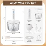 Compact Glass Food Processor with 4 Blades & Bowls