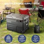 Portable 12V Car Refrigerator with Wheels and App Control