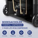 Portable 12V Car Refrigerator with Wheels and App Control