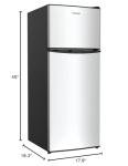 BANGSON 4.0 Cu.Ft Double Door Mini Fridge