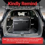 Portable 12V Car Refrigerator with Wheels and App Control