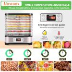 Homdox 8-Tray Food Dehydrator with Timer & Temp Control