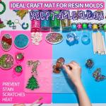 LEOBRO Silicone Mats for Crafts and Resin – 2 Pack