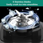 OMMO 1800W High-Speed Blender with Stainless Steel Blades