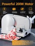 Electric Meat Slicer with Adjustable Thickness and Blades