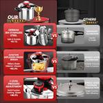 6 Quart Stainless Steel Pressure Cooker with Steamer