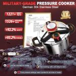 6 Quart Stainless Steel Pressure Cooker with Steamer
