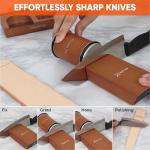 Knife Sharpener Set with Extra Discs and Strop