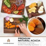Acacia Wood Cutting Board Set with Holder
