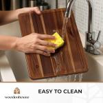 Acacia Wood Cutting Board Set with Holder