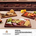 Acacia Wood Cutting Board Set with Holder