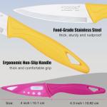 FODCOKI 4-Inch Fruit Paring Knife Set of 4