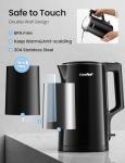 COMFEE' 1.7L Electric Kettle with Stainless Steel Design