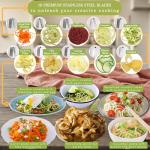 Brieftons 10-Blade Heavy-Duty Vegetable Spiralizer