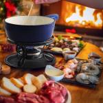 Swiss Cast Iron Fondue Set for 4-6 People