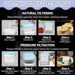 Greek Yogurt Strainer with Lid for Creamy Yogurt