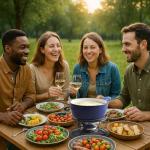 Swiss Cast Iron Fondue Set for 4-6 People