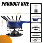 Swiss Cast Iron Fondue Set for 4-6 People