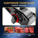 Electric Meat Slicer with Adjustable Thickness and Easy Clean