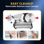 Electric Meat Slicer with Adjustable Thickness and Easy Clean