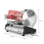 Electric Meat Slicer with Adjustable Thickness and Easy Clean
