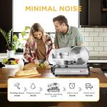 Electric Meat Slicer with Adjustable Thickness and Easy Clean