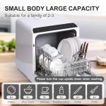 Compact Portable Mini Dishwasher with Drying Features