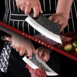 Huusk 3-Piece Hand Forged Kitchen Knife Set
