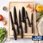 Magnetic Knife Set with Black Titanium Knives