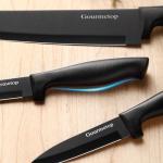 Magnetic Knife Set with Black Titanium Knives