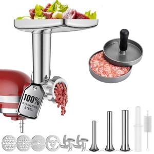 Stainless Steel Meat Grinder Attachment for KitchenAid