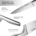 FIKSHOT Kitchen Knife Block Set with Santoku Knife