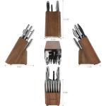 FIKSHOT Kitchen Knife Block Set with Santoku Knife