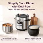 Fullwill 12-in-1 Dual-Pot Electric Pressure Cooker