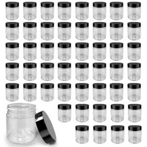 50 Pack Clear 4 oz Plastic Storage Jars