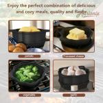 Aurionix 3-in-1 Pre-Seasoned Cast Iron Pan
