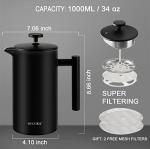 Secura 34 oz French Press Coffee Maker - Black