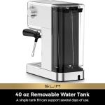 CHULUX Slim Espresso Machine with Milk Frother