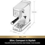 CHULUX Slim Espresso Machine with Milk Frother