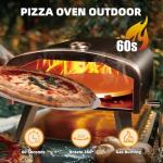 Bakejoy Outdoor Pizza Oven with Thermometer and Stones