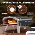 Bakejoy Outdoor Pizza Oven with Thermometer and Stones