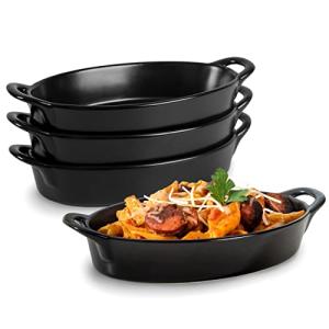 Matte Black Ceramic Baking Dishes Set of 4