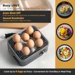 Annie & Mia Electric Egg Cooker, 8 Eggs Capacity