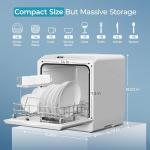 Portable Mini Dishwasher with 6 Wash Programs