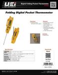 Portable Folding Digital Thermometer - Yellow