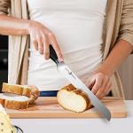 TUO 9-Inch Serrated Bread Knife with Pakkawood Handle